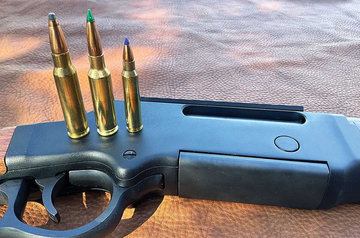 The HRA Long Ranger is chambered in 308  Winchester (left), 6.5 Creedmoor (center), the 223 Remington (right) and the 243 Winchester (not shown).